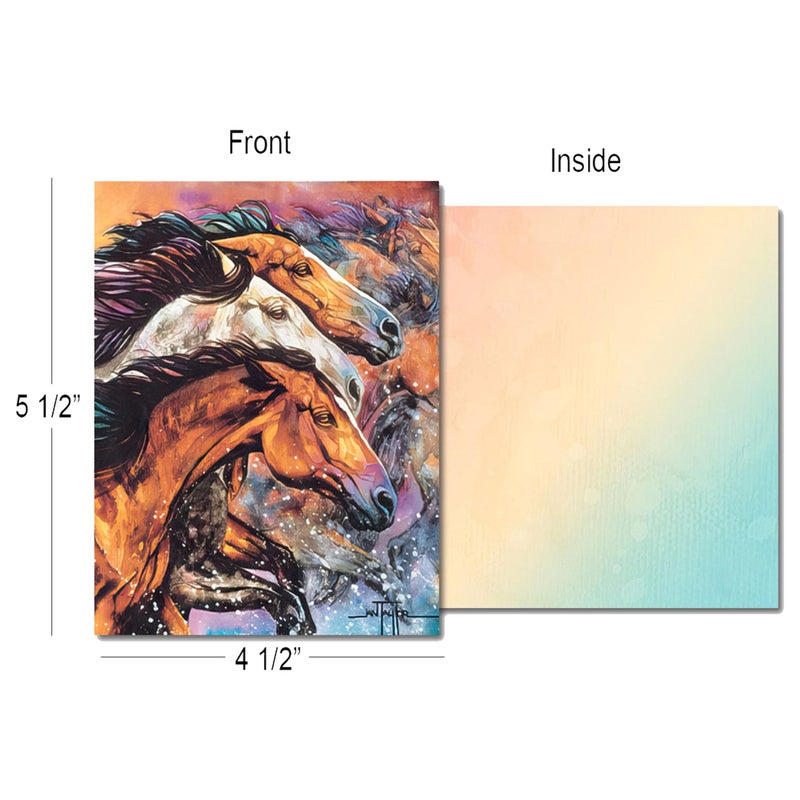 Leanin' Tree, Untamed Spirits, Blank Cards and Envelopes, Blank Note Cards, Perfect for Sending Personalized Notes (12 Blank Cards, 12 Envelopes) - Image 2
